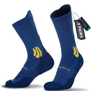Brisira Coolmax Bamboo Athletic Socks - 3 Pairs